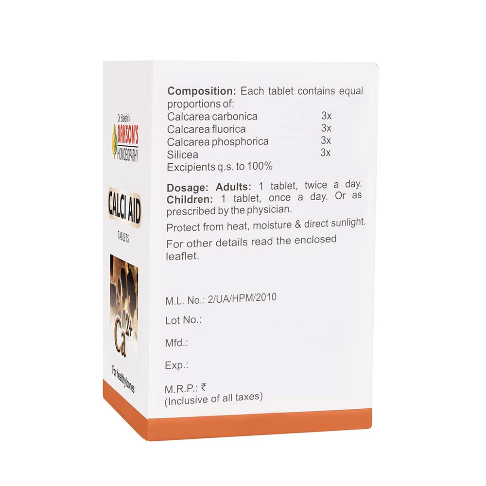 Bakson Calci Aid Tablet - 75 Tablets - Pack of 2