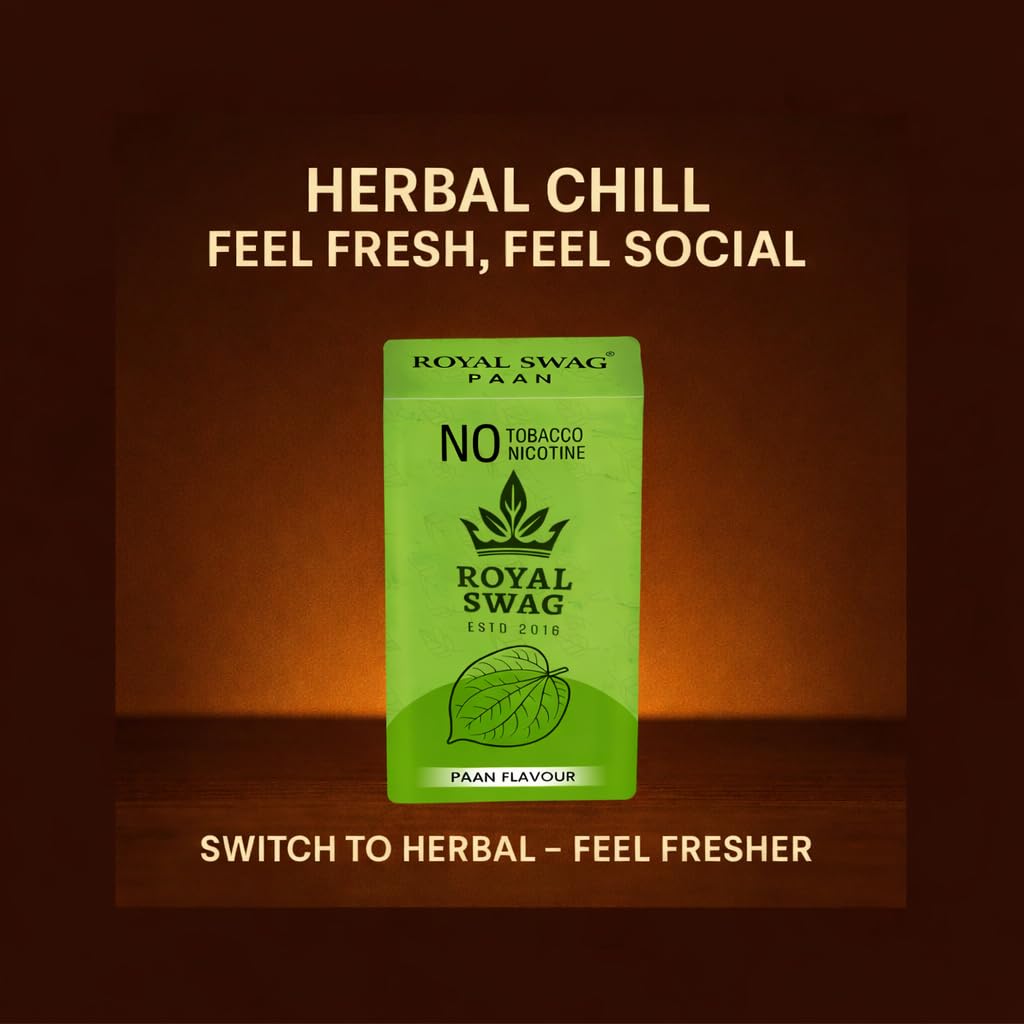 Royal Swag Ayurvedic Herbal Wellness Sticks Paan Flavour - 100% Tobacco & Nicotine Free (10 Sticks)