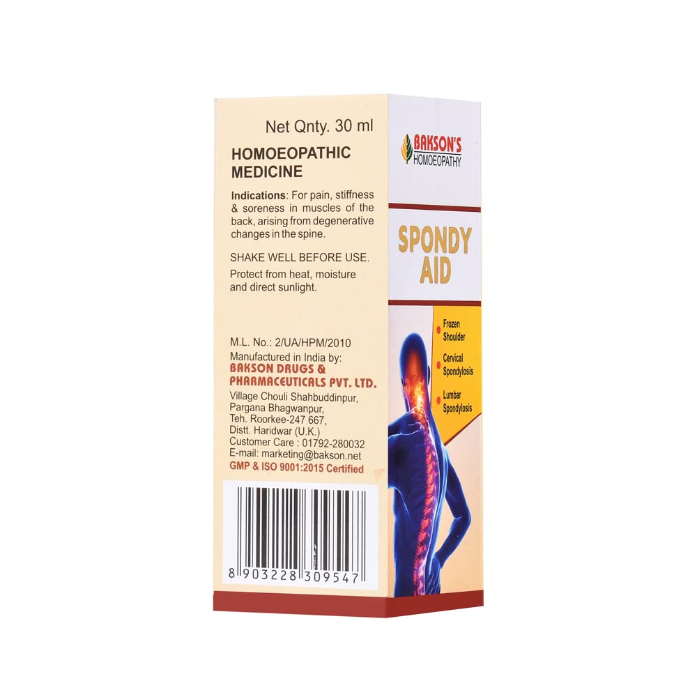 Bakson's Homoeopathy Spondy Aid Drop - 30ml