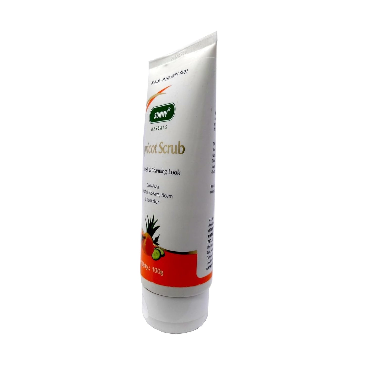 Baksons Sunny Herbals Apricot Aloevera with Neem & Cucumber Scrub - Pack of 2