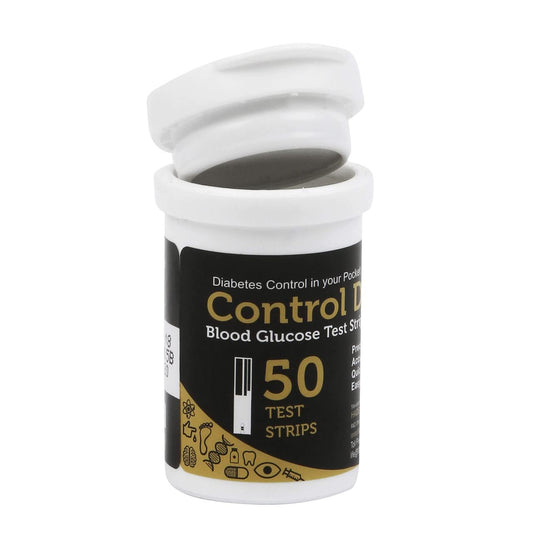 Control D Blood Glucose Test Strip (Only Strips) | Diabetes Monitoring Devices - 50 Strips