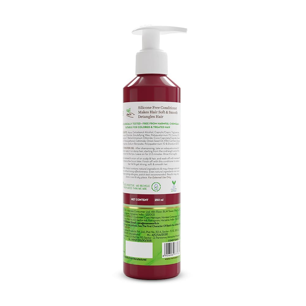 Mamaearth Onion Conditioner | For All Hair Types | Paraben & Silicone-Free - 250ml