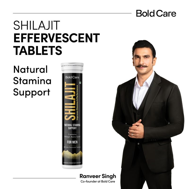Bold Care Shilajit Effervescent Tablets For Natural Stamina Support - 20 Tablets