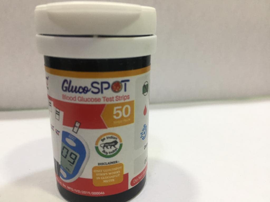 POCT GlucoSPOT Glucometer with 50 Strip | Blood Glucose Monitors