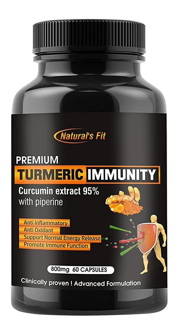 Naturals Fit Immunity Booster Turmeric Curcumin Extract 60 Veg Capsules