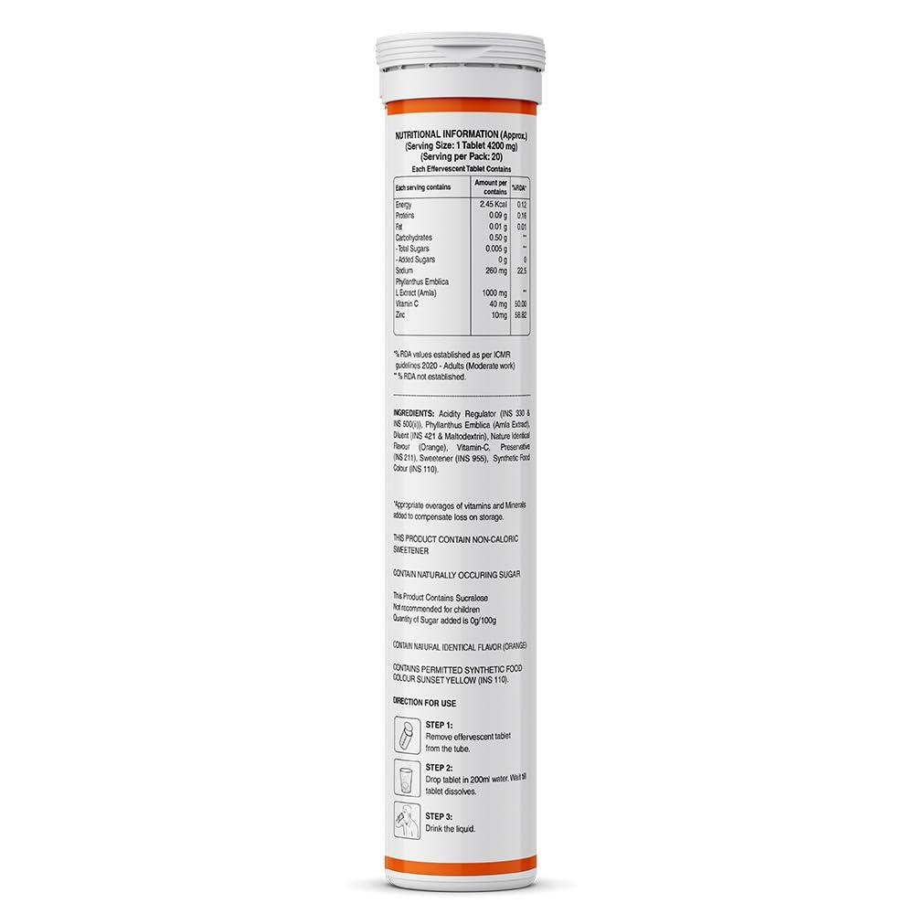 Pure Nutrition Natural Vitamin C Effervescent Tablet - Orange (20 Tablets)