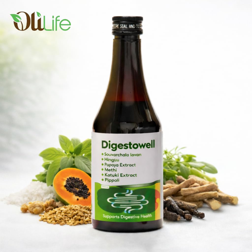 OliLife Digestowell Syrup 200 ml | Ayurvedic Digestive Tonic for Acidity, Gas, Bloating, Indigestion, Gut Comfort & Better Digestion