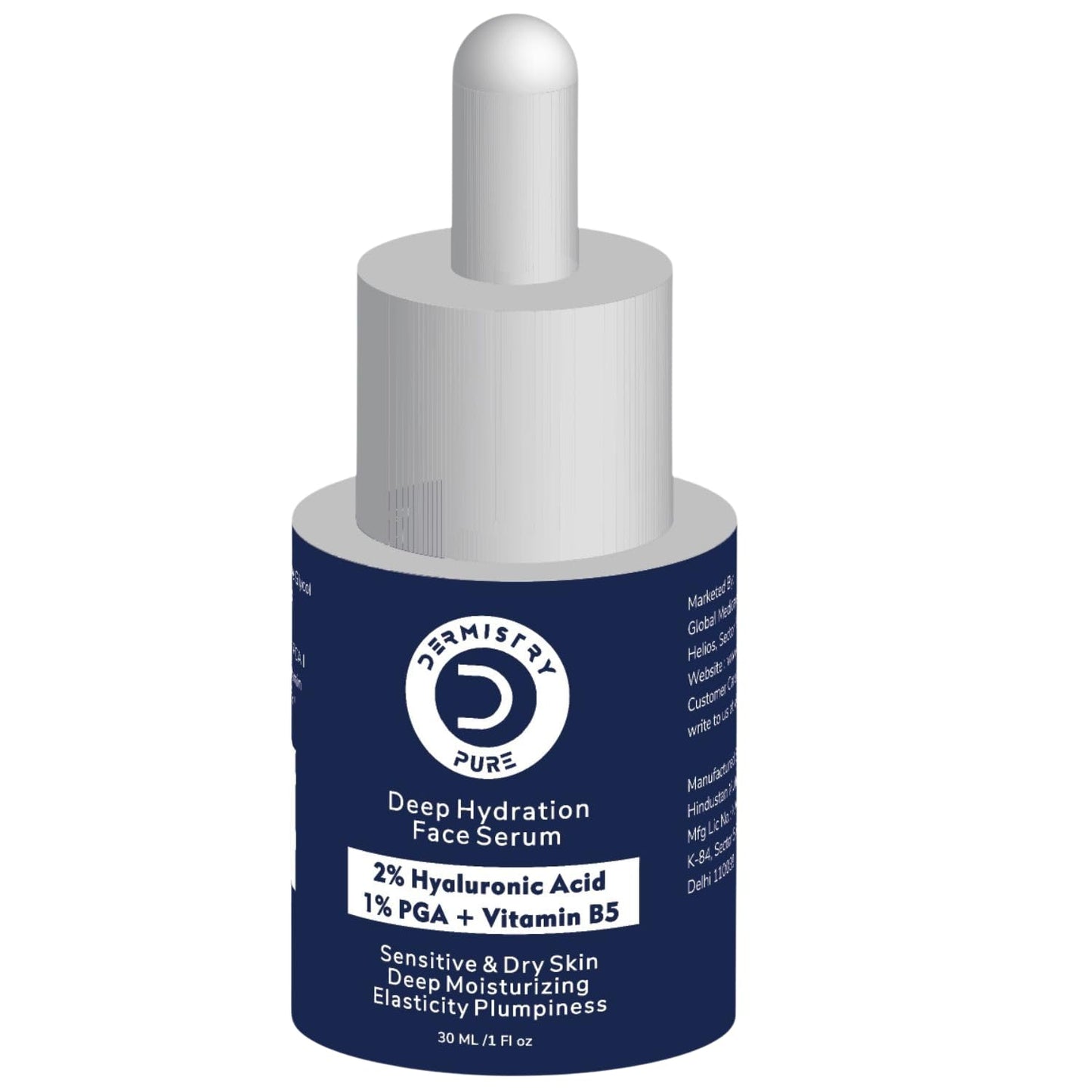Dermistry Pure 2% Hyaluronic Acid 1% PGA Vitamin B5 Deep Hydration Face Serum