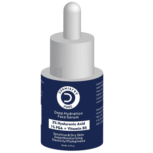 Dermistry Pure 2% Hyaluronic Acid 1% PGA Vitamin B5 Deep Hydration Face Serum