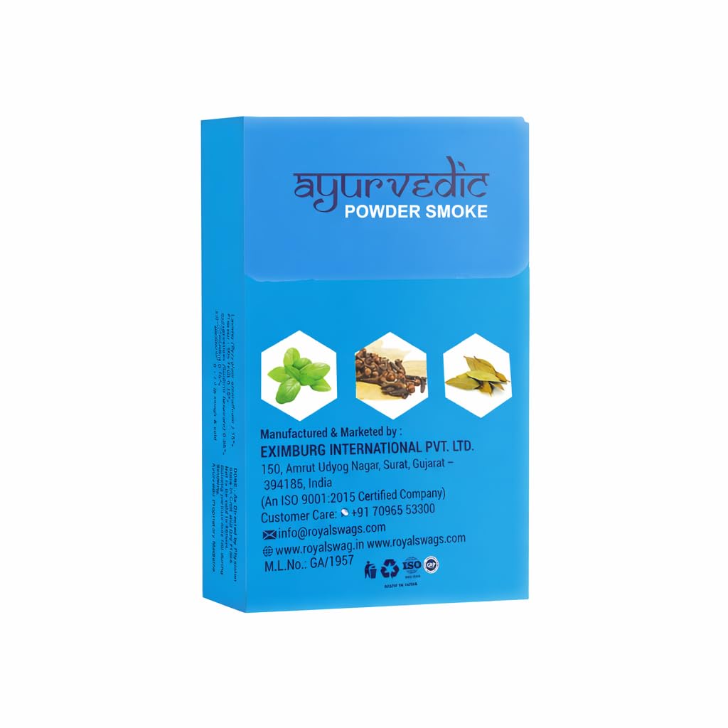 Royal Swag Ayurvedic Herbal Wellness Sticks Mint Flavour - 100% Tobacco & Nicotine Free Sticks
