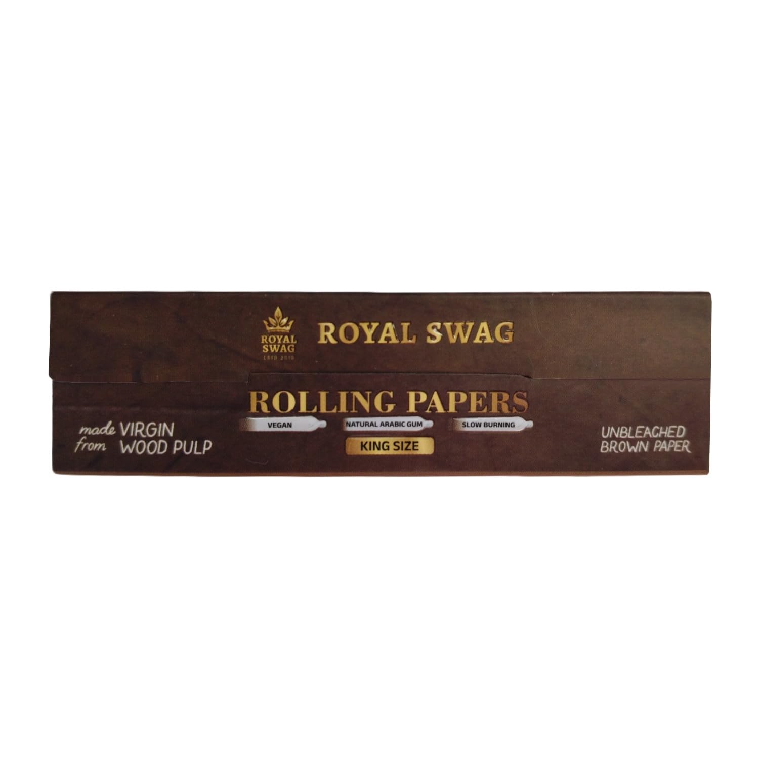 Royal Swag Classic Brown King Size Slim Rolling Papers - 110mm (1 Pack)