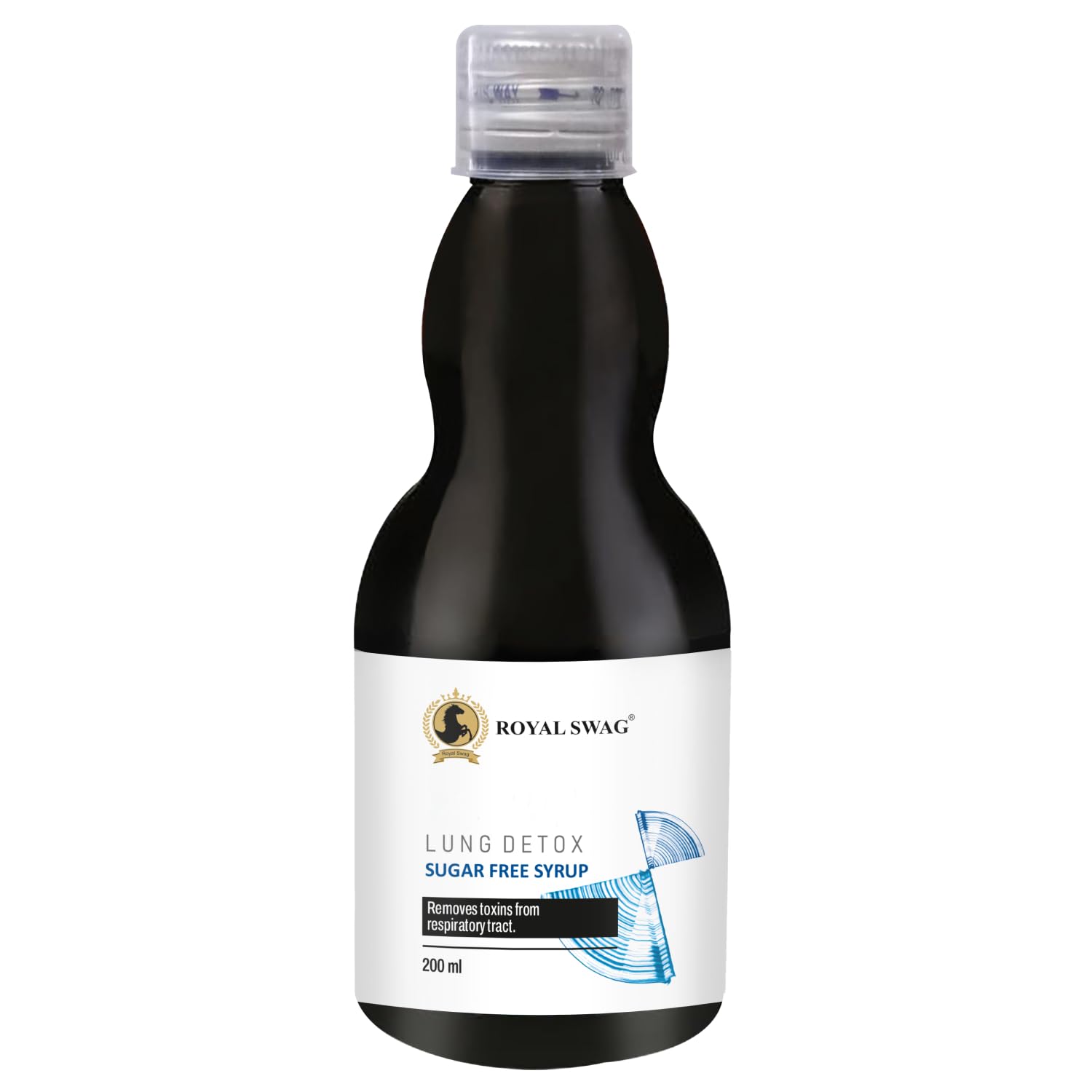 Royal Swag Ayurvedic Lung Detox Syrup - Sugar Free for Smokers & Pollution (200ml)