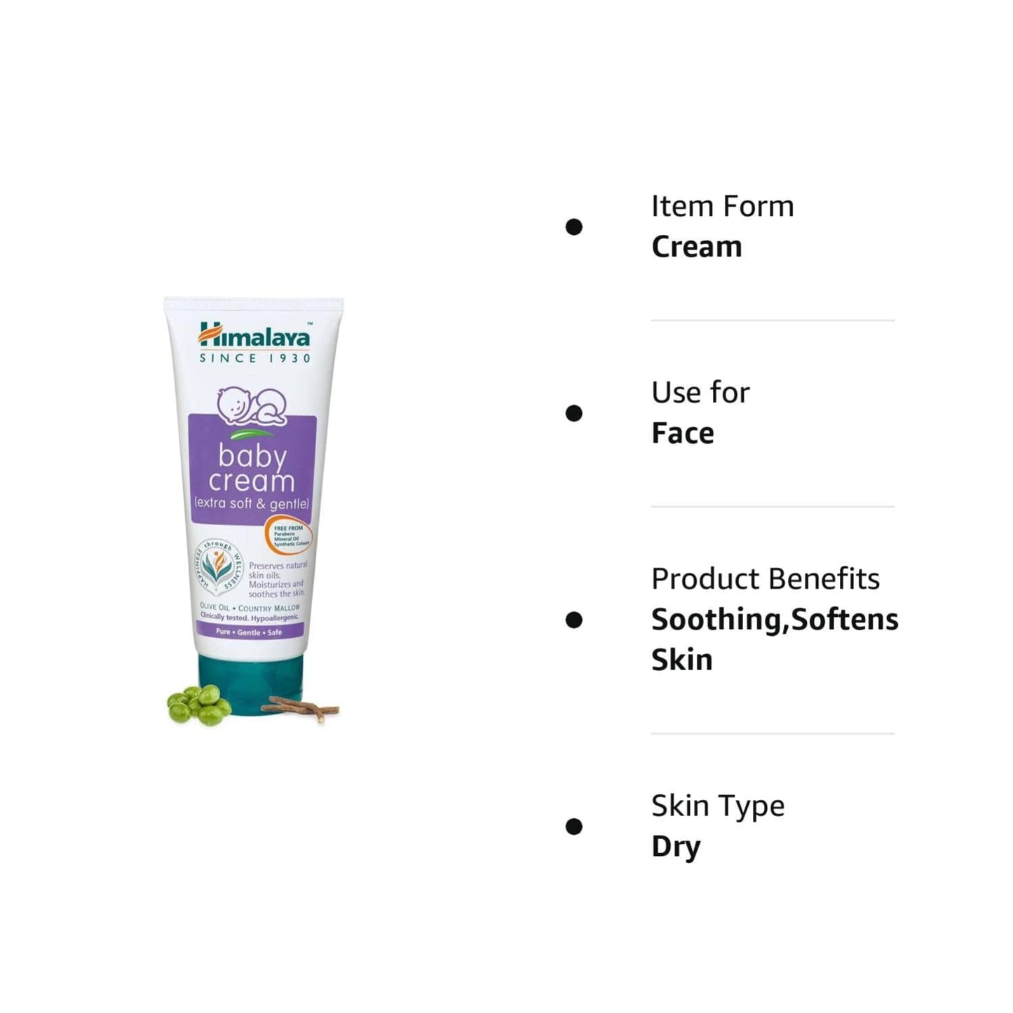 Himalaya Baby Cream | Moisturises & Soothes the Skin | Extra Soft & Gentle
