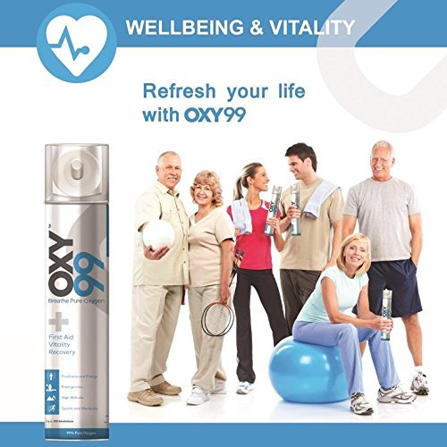 Oxy99 Portable Oxygen Can (6ltr Each) with 1 Mask - Pack of 2