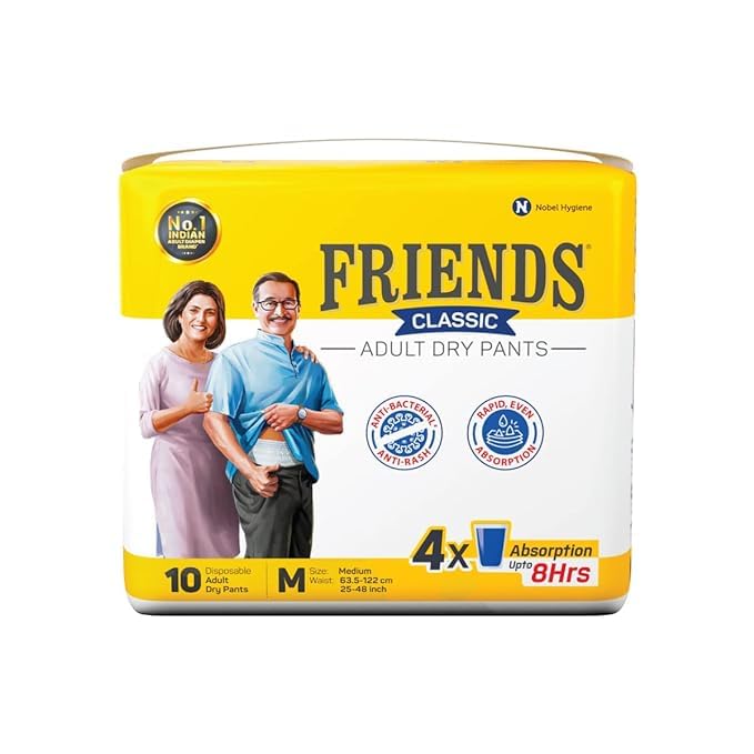 Friends Classic Adult Dry Pant Medium - Waist Size 25-48 inch ; 63.5-122cm (Medium, 10 Count)