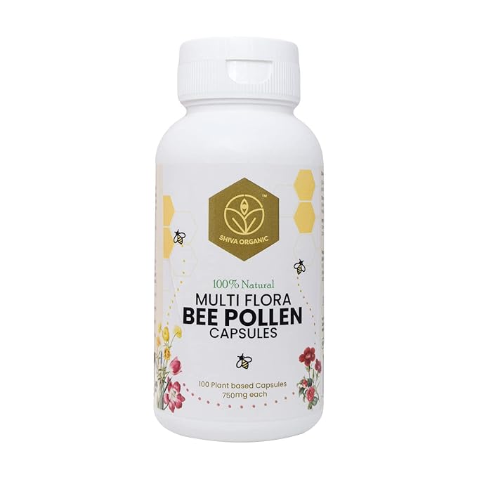 Shiva Organic’s Multi Flora Bee Pollen Capsules - 100 Capsules