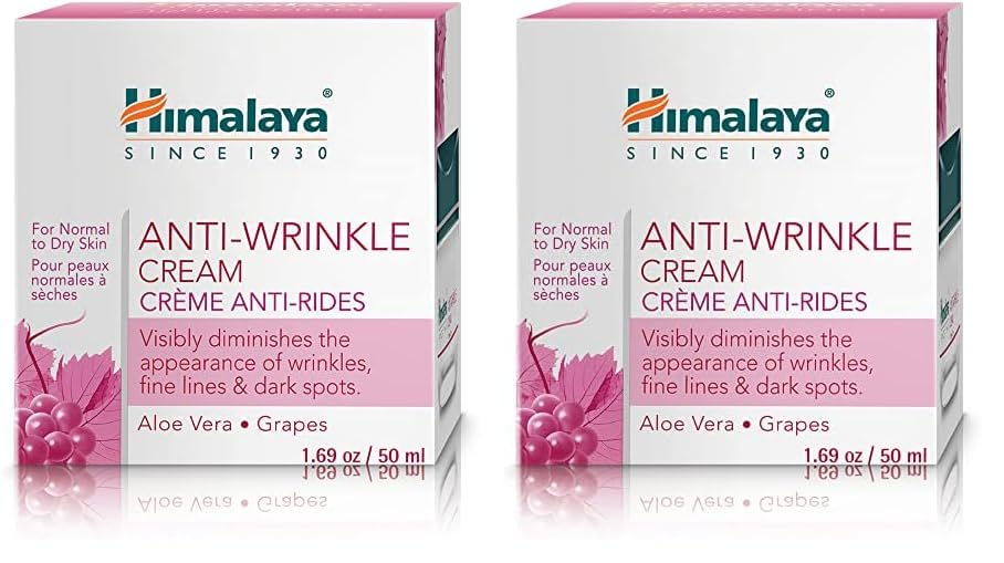 Himalaya Anti-Wrinkle Cream with Aloe Vera & Grape Extract | For Fine Lines & Age Spots