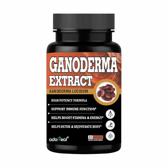 Adorreal Ganoderma Capsules (60 Capsules) | Supports Immunity, Cellular Health, Energy & Stress Relief