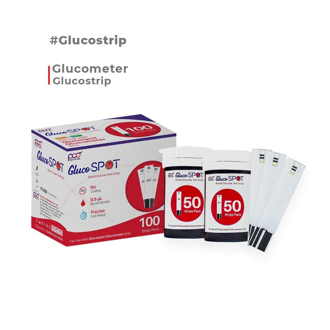 POCT Gluco Spot Blood Glucose Test Strips 100's Pack