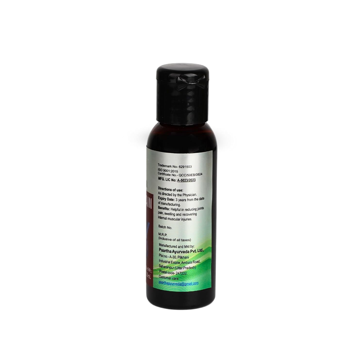 Paartha Joints Pain Relief Oil – Ayurvedic Massage Oil for Joint, Knee & Back Care, Muscle Stiffness & Mobility Support – 50ml