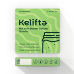 Kelifta by Feelgood Kefir® Milk Kefir Starter Culture Powder | 2 Pack - 10 Sachets | 60+ Live & Active Strains | Ferments 120+ Litres | For Dairy & Plant-Based Milk | Manual, Demo Video & Support