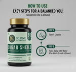 10 One Nutrition Sugar Shield Capsules 500mg (60 Veg Capsules) | Ayurvedic Support for Healthy Blood Sugar & Glucose Metabolism