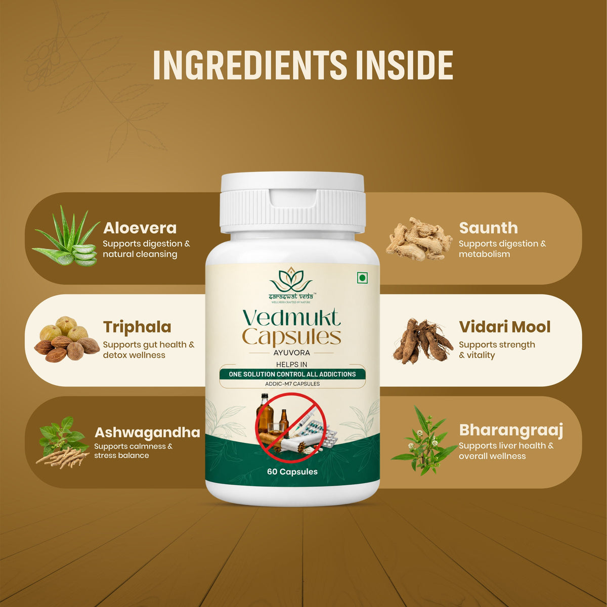 Saraswat Veda Vedmukt Capsules | 60 Capsules