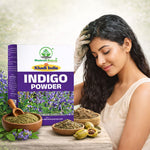 Bhudevam Naturals Khadi Pure Indigo Powder for Hair Coloring – Natural Black Hair Dye, No Chemicals, Used with Henna for Long Lasting Color- 200GM (Pack of 2)