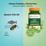 Pure Nutrition Veg Omega-3 Capsules 1600mg (Algae Source) – EPA 30% & DHA 10% - 60 Capsules