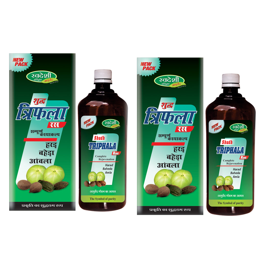 Pack of 2 Triphala ras 500ml for Helps Relieve Constipation & Acidity Supports Healthy Digestion.