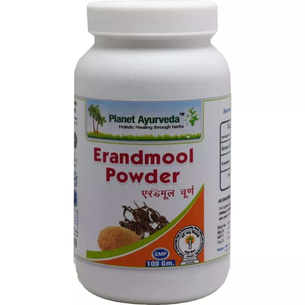 Planet Ayurveda Erandmool Powder - 100g | Herbal Support for Joint Comfort & Vata Balance
