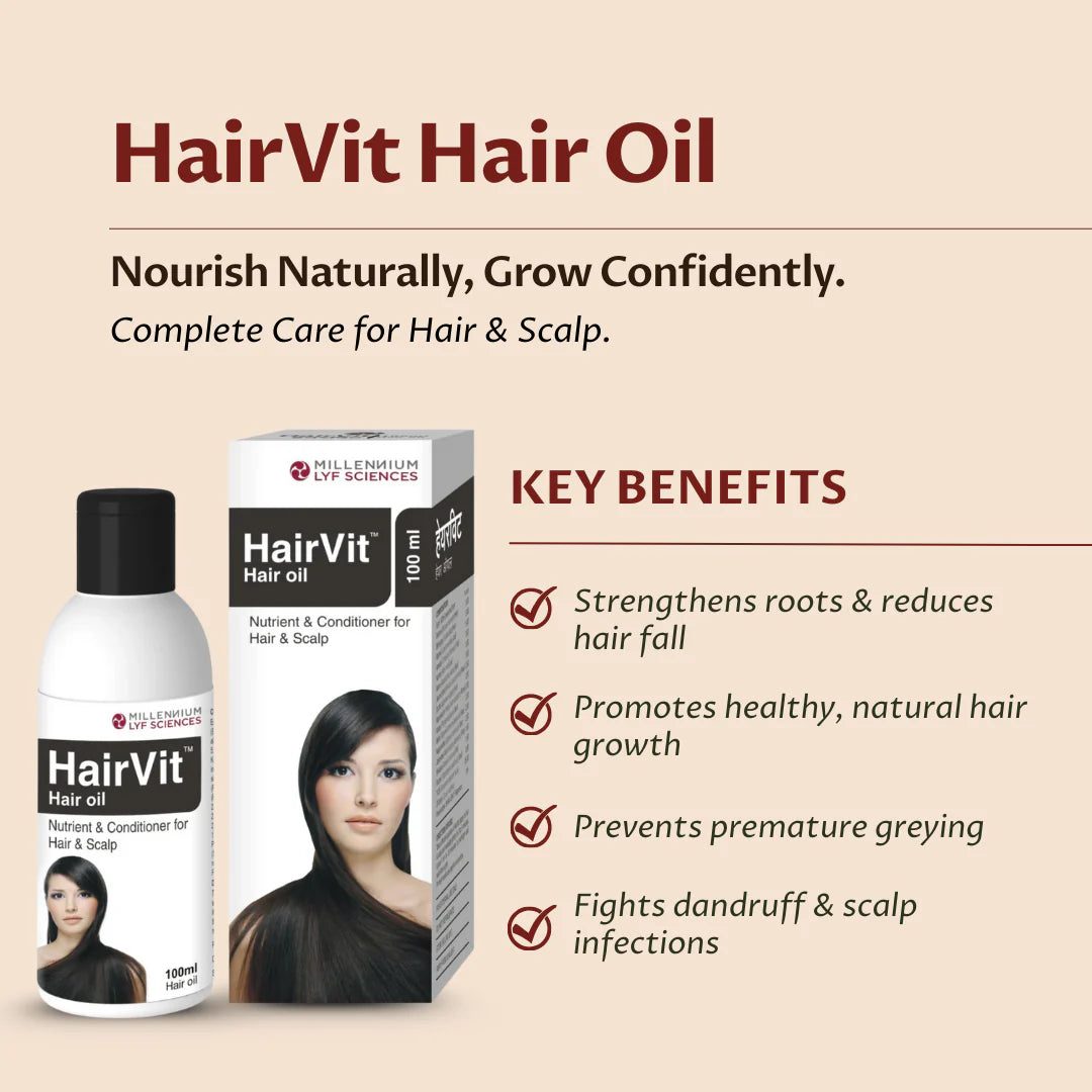 Millennium Herbal Care New HairVit Oil (100ml Each) - Pack of 2