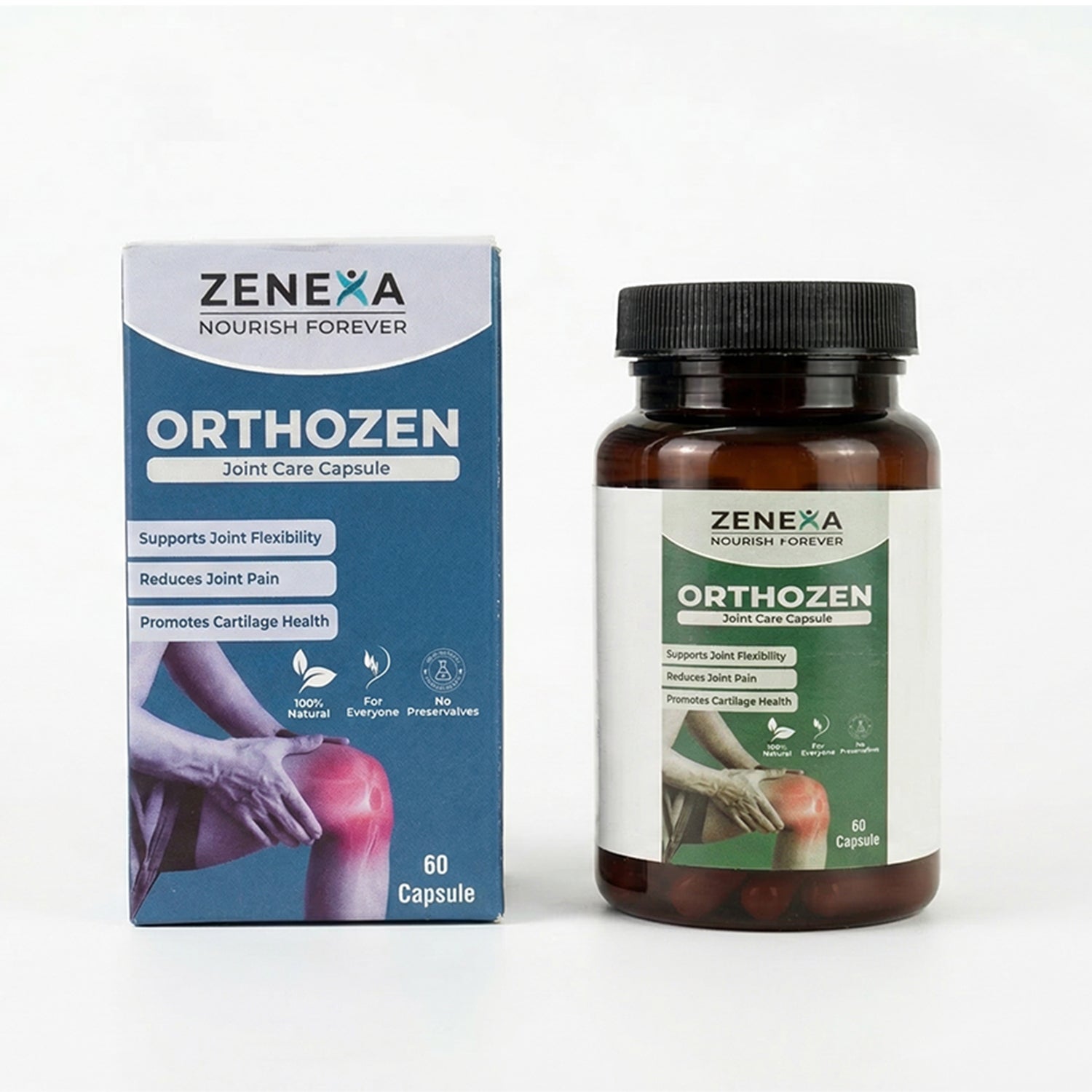 Zenexa Orthozen Collagen Type II, Glucosamine & Rosehip Joint Capsules 60 Capsules