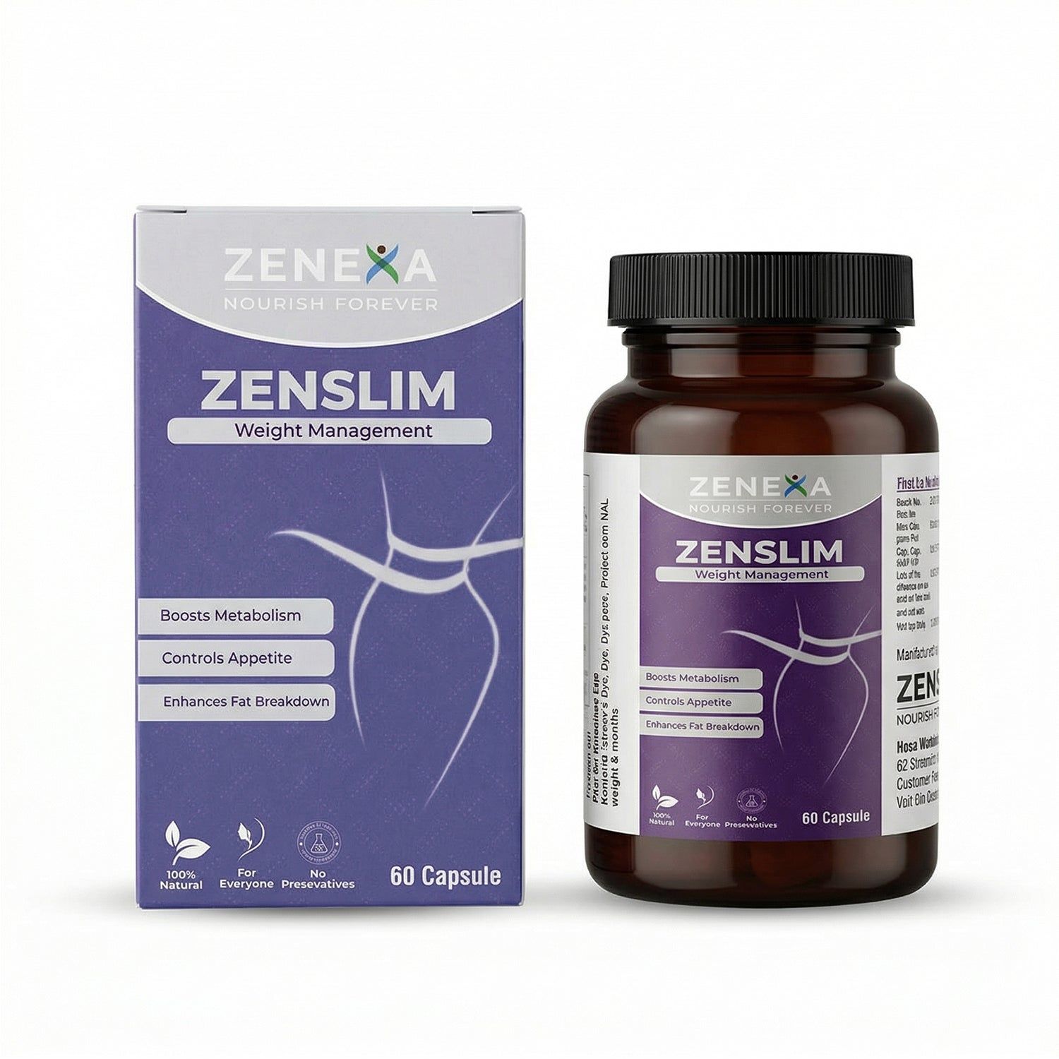 Zenexa Zenslim Garcinia, Green Tea & Green Coffee Capsules 60 Capsules