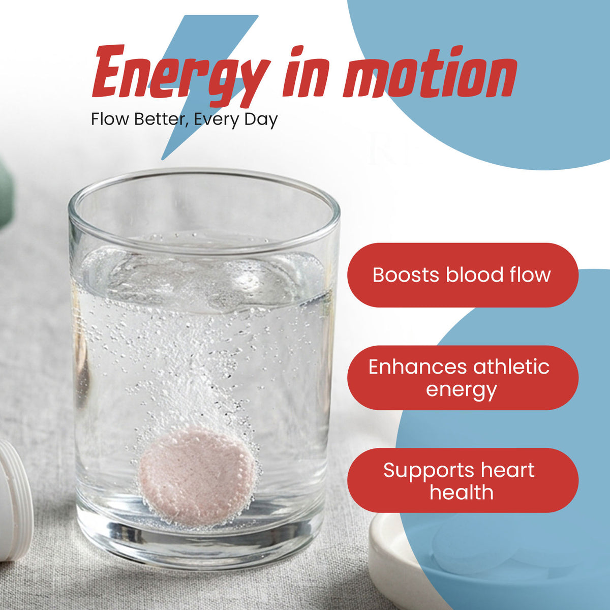 Zenexa Zenflow L-Arginine 1500mg Nitric Oxide Effervescent Tablets | 15 Tablets