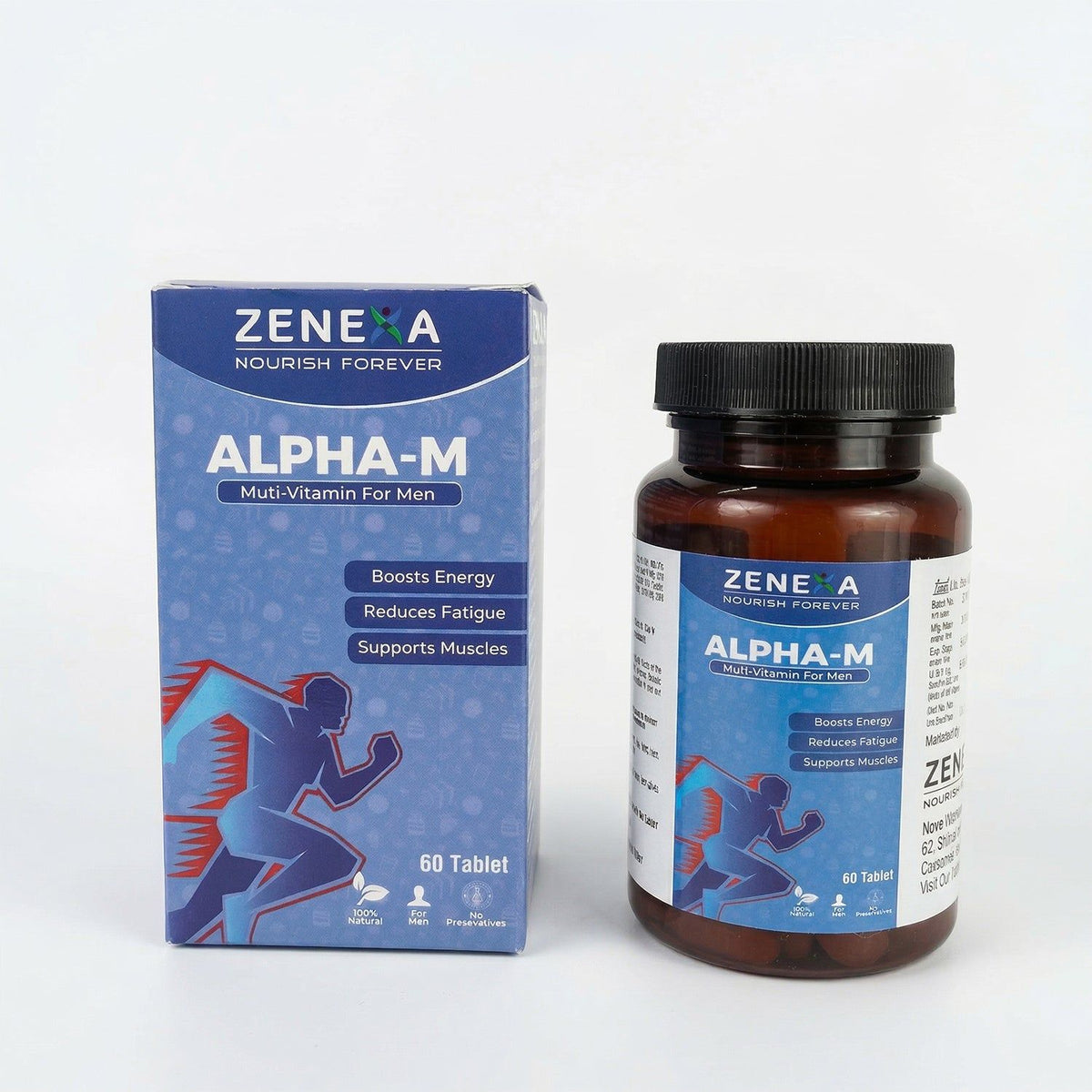 Zenexa Men's Health Combo – Alpha-M Multivitamin, Omega Arc & Magzen-D3 | Set of 3