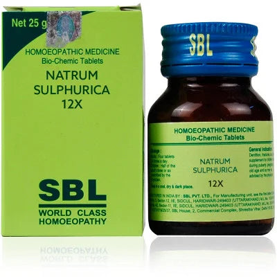 SBL Natrum Sulphurica Biochemic Tablet 12X 25gm