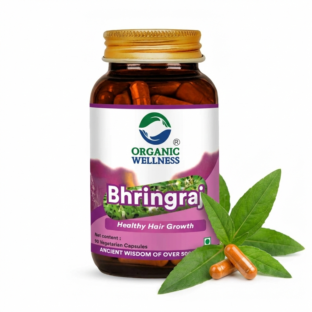 Organic Wellness Bhringraj Capsules -  90 Vegetarian Capsules