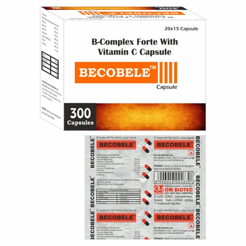 BECOBELE B-Complex with Foilc Acid & L-Lysine Capsule