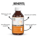 Zenius Uric Acid Syrup - Joint Pain Relief, Inflammation Reduction, and Uric Acid Balance Support - 200ml Syrup