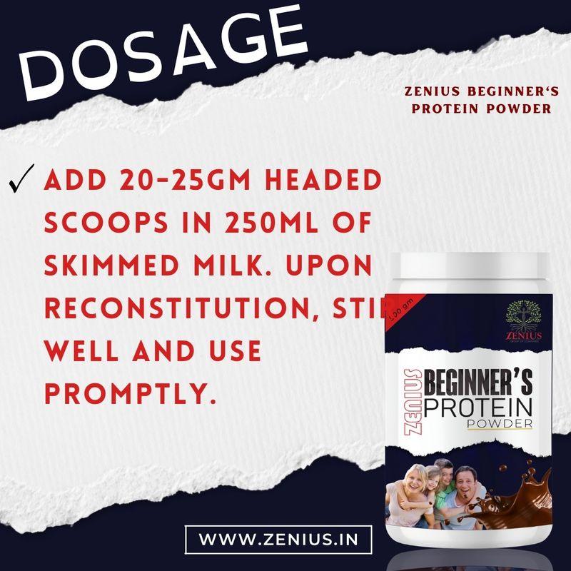 Zenius Beginner's Protein Powder - Protein Supplements for Muscle Gain and Immunity Boosting - 500gm Powder