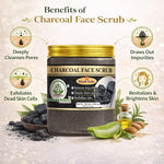 Bhudevam Naturals Khadi Charcoal Face Scrub for Blackheads, Acne, Oil Control, Deep Cleansing & Skin Detox Exfoliation- 150GM