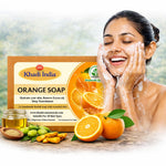 Bhudevam Naturals Khadi Orange Soap with Vitamin C – Skin Brightening & Refreshing Bath Bar- 500GM (Pack of 4)