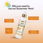 Khadi SPF 50 Sunscreen Spray | Broad Spectrum UVA & UVB Sun Protection | Water-Resistant, Non-Greasy & Quick-Absorbing Sunblock Spray | For Face & Body | 100 ml