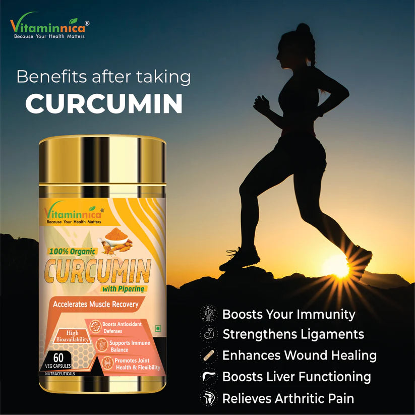 Vitaminnica Curcumin with Piperine Capsules - Joint Mobility & Immune Support, 60 Count