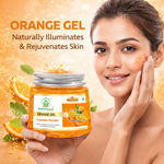 Bhudevam Naturals Khadi Orange Aloe Vera Gel for Face & Hair – Vitamin C Brightening & Hydrating Skin Care | Natural Glow Moisturizer- 200GM