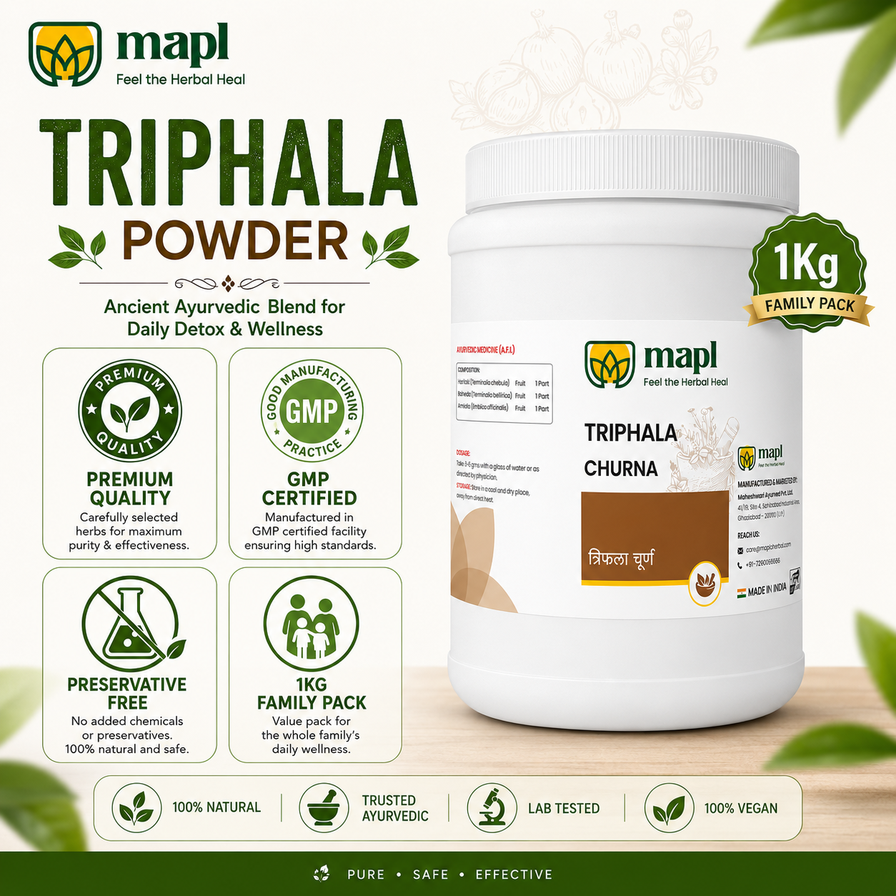 MAPL Herbal Triphala Churna 1kg