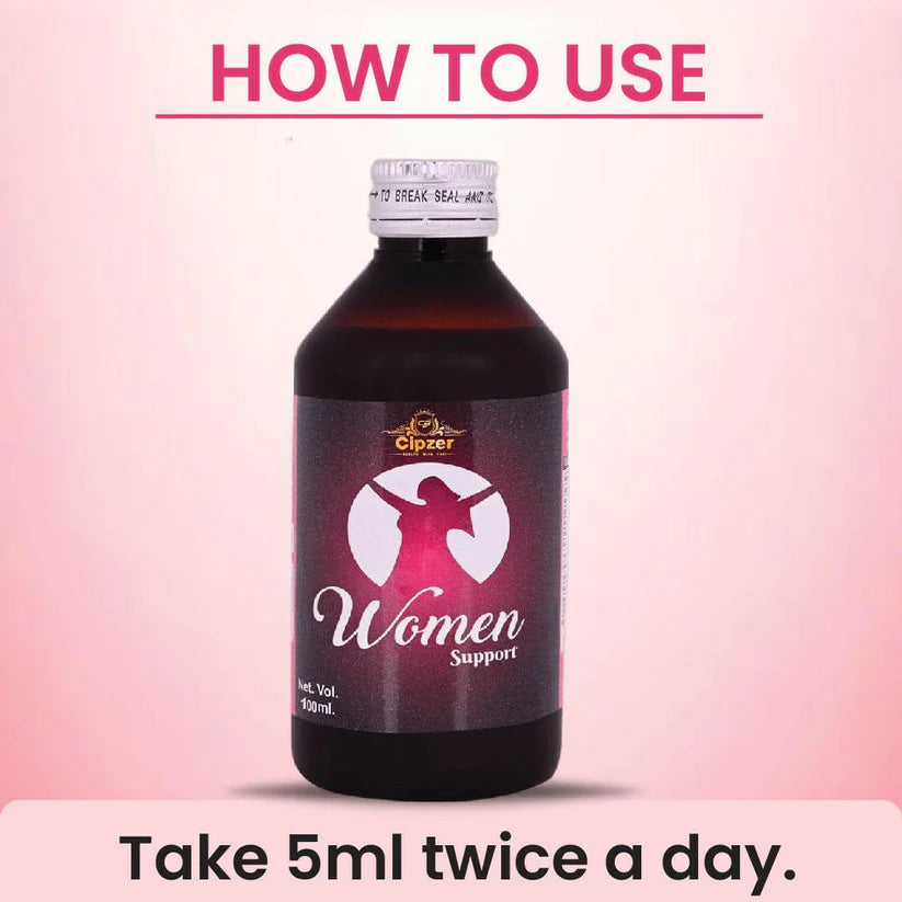 Cipzer Women Support Syrup - 100ml | Hormonal Balance, Menstrual Health, Energy & Women’s Wellness