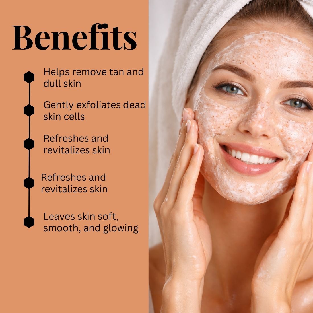 Kayee Ayurveda De-Tan Face Scrub for Men & Women | Herbal Facial Scrub for Tan Removal, Dead Skin & Dullness | Exfoliating Face Scrub for Smooth, Soft & Radiant Looking Skin