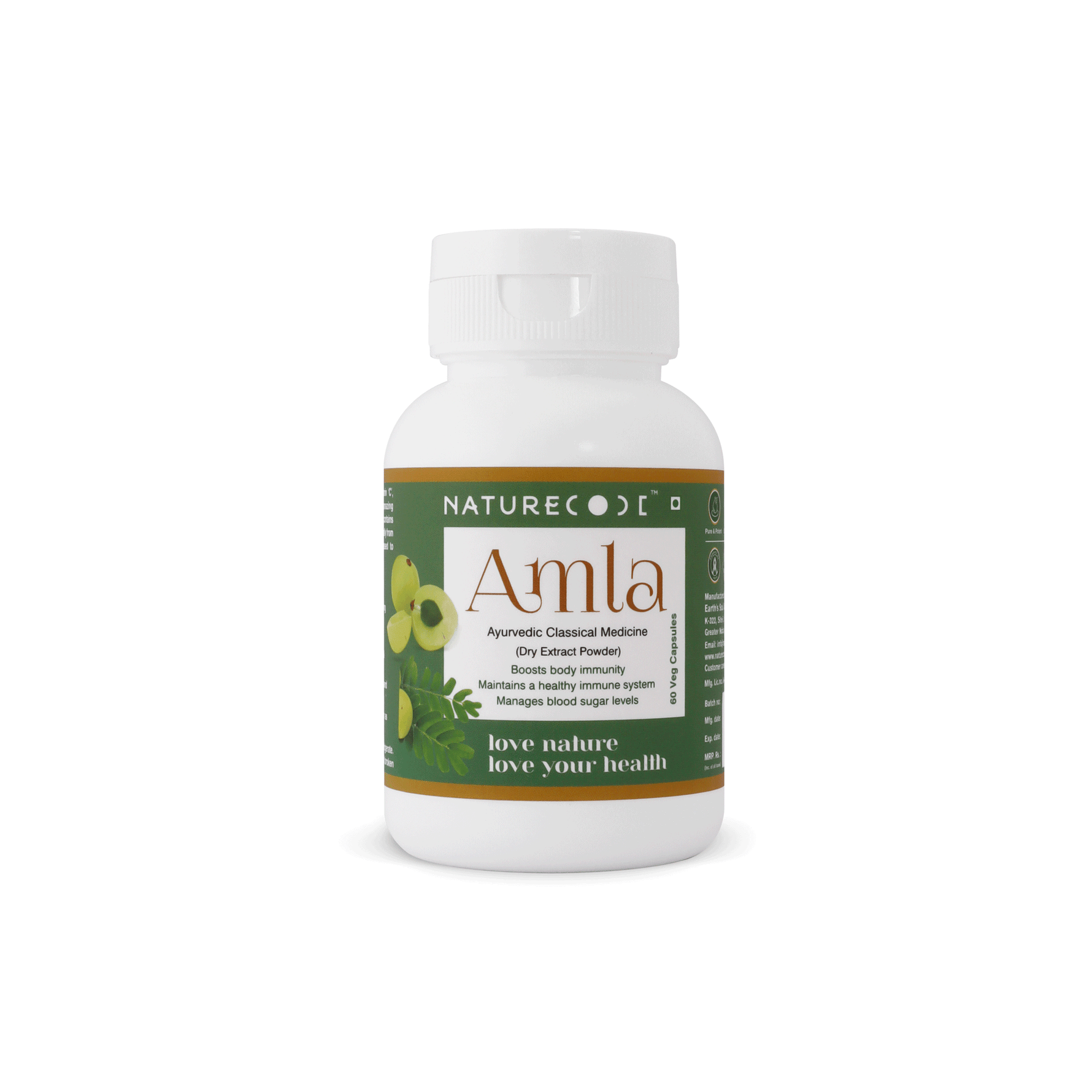 Nature Code Amla Veg Capsule - 60 Capsules